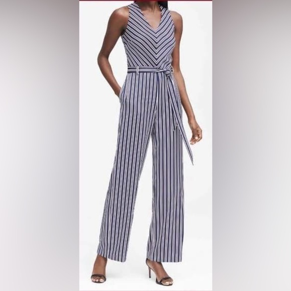 Banana Republic Striped Jumpsuit Size 8‎